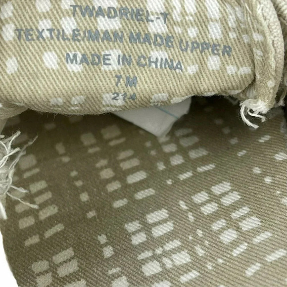 Tommy Hilfiger Boat Shoes Flats Womens Sz 7M Beige Slip On Round Toe Bow Fabric - Picture 9 of 10